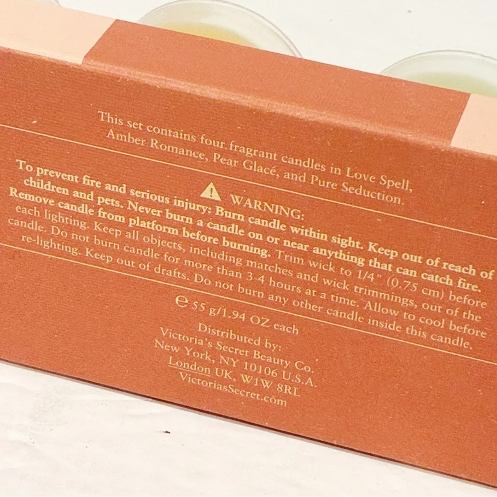 Vintage 90's Victoria's Secret Garden‎ Mini Candles Set of 4 Home Scents NEW